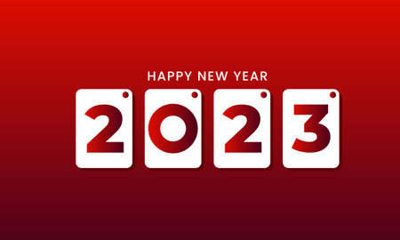 Happy new year 2023. Festive celebration. Trendy and modern for banner and media post templateのイラスト素材