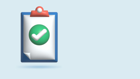 3D Realistic Illustration file or document is accepted. Verified, passed, correct, approved.の写真素材