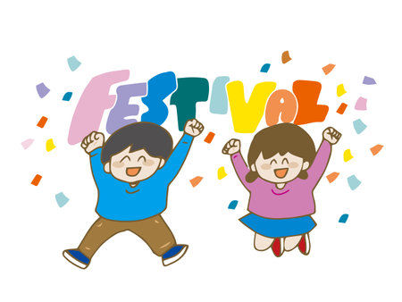 FESTIVAL Festival Kidsãのイラスト素材