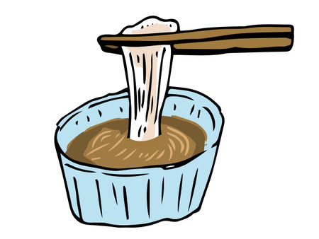 Somen noodles chopsticksのイラスト素材