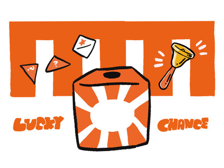 Lottery Lucky Chance Hand-drawn style illustration setのイラスト素材