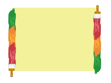 A simple frame illustration of a brush and paint.のイラスト素材