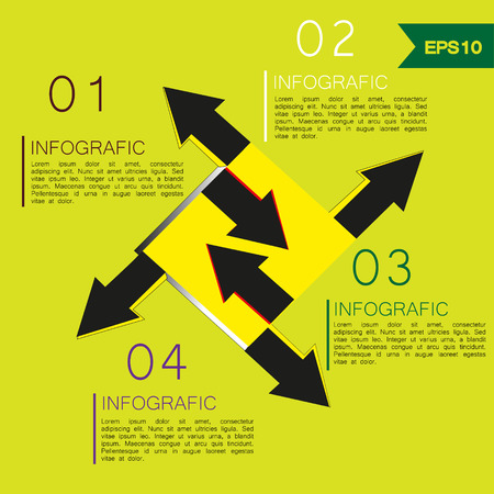 Stock vector infographic design Vector illustration infographic arrow inscriptions and figures in bright multi-colored shades for advertising and statisticsのイラスト素材