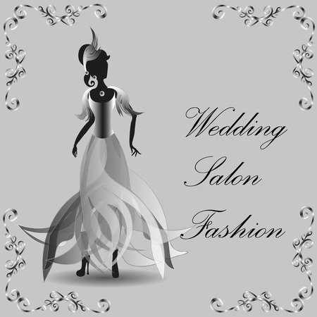 Booklet or advertising Wedding Salon Fashionのイラスト素材