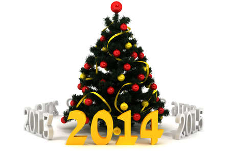 ÐÐ¾Ð²Ð¾Ð³Ð¾Ð´Ð½ÑÑ ÐµÐ»ÐºÐ° 2014の写真素材