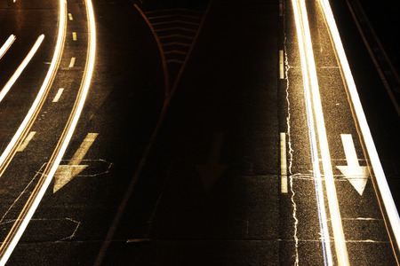 Arrow signs on the road