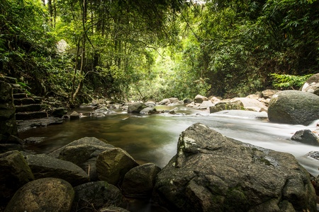 stunning waterfallの写真素材