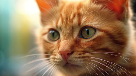 Red kitten closeupの素材