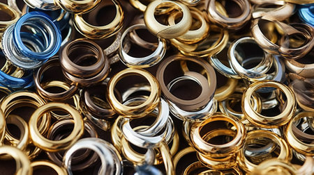 wedding rings abstract background top view Generative AIの素材