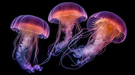 jellyfish on beach Generative AIの素材