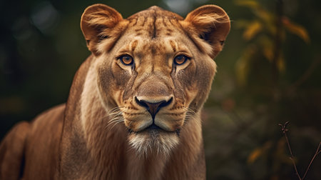 Portrait of a lioness (Panthera leo)の素材