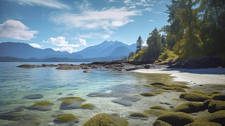 Landscapes beaches Generative AIの素材