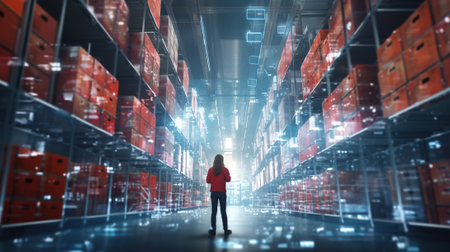 Futuristic Technology Retail Warehouseの素材