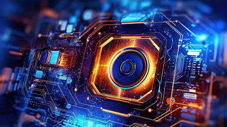 New future technology concept abstract background Generative AIの素材