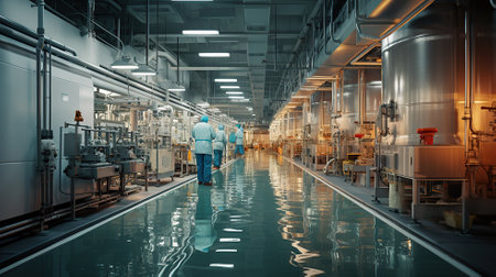 Working in chemicals production factory Generative AIの素材