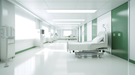 Empty hospital corridorの素材