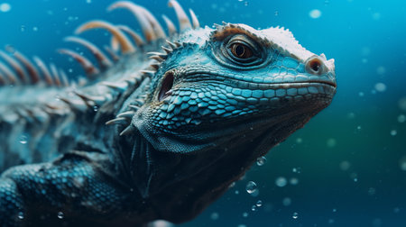 iguana in the terrarium.の素材