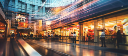 blur image background of shopping mallの素材