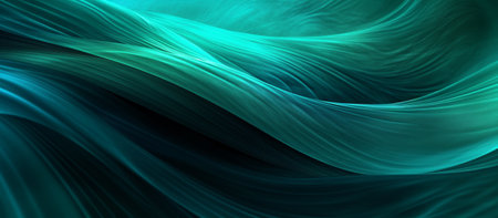 Black dark light jade petrol teal cyan sea blue green abstract wave wavy line backgroundの素材