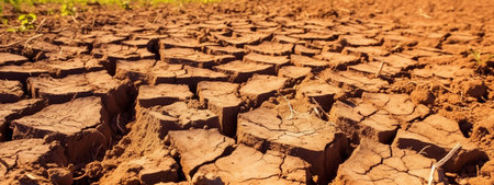 Dry cracked earth background. Global warming, climate change concept.の素材