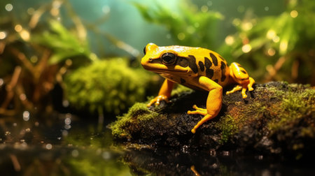 Yellow poison dart frog (Dendrobates leucomystax)の素材