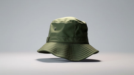 Green hat isolated on white background. Clipping path included for easy extraction.の素材