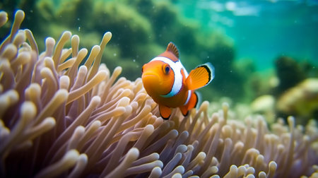 Clown anemonefish (Amphiprion percula)の素材