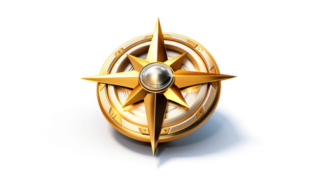 Compass isolated on a white backgroundの素材