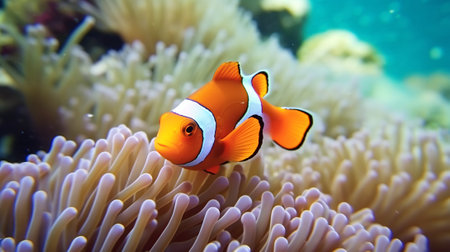 Clown anemonefish (Amphiprion percula)の素材