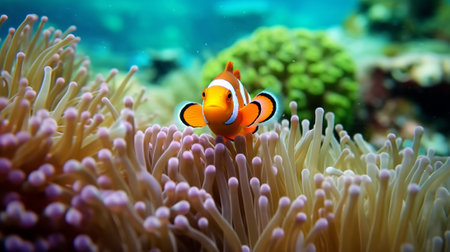 Clown anemonefish (Amphiprion percula)の素材