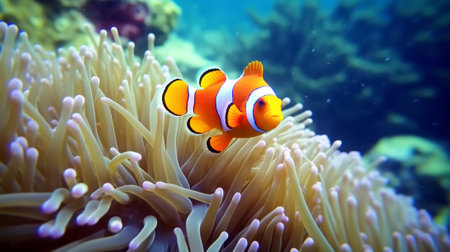 Clown anemonefish (Amphiprion percula)の素材