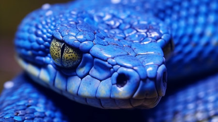 Close up of the head of a boa constrictor.の素材