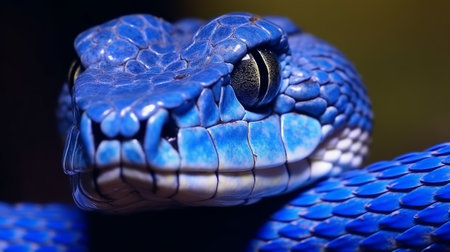 Close up of the head of a boa constrictor.の素材