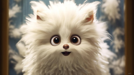 Funny little hamster with big eyes.の素材