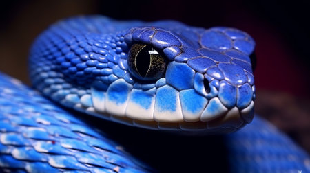 Close up of the head of a boa constrictor.の素材