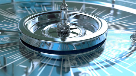 3d illustration of target with arrows over blue background. success conceptの素材