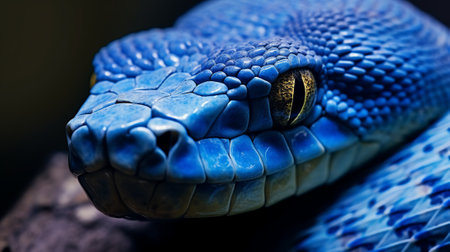 Close up of the head of a boa constrictor.の素材