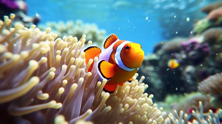 Clown anemonefish (Amphiprion percula)の素材