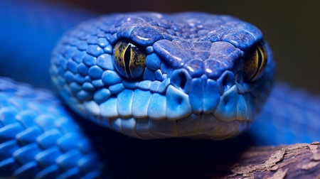 Close up of the head of a boa constrictor.の素材