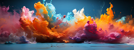 Colorful cloud of ink in water. Abstract backgroundの素材