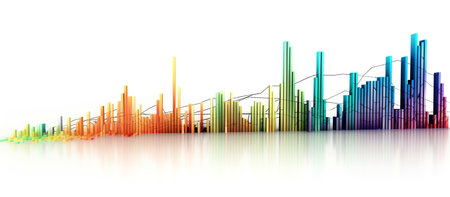 Futuristic cityscape with glowing forex chartの素材