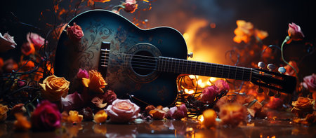 Guitar in the interiorの素材