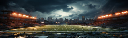 Football stadium empty soccerの素材