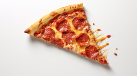 Pizza with pepperoni, tomato sauce and cheeseの素材
