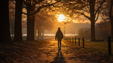 Man jogging in the morning out on the race trackの素材