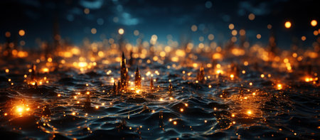 chaotic glowing particles backgroundの素材