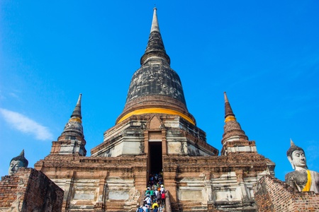 Wat Yai Chaimongkol  Temple of Ayutthaya Historical, Thailand のeditorial素材