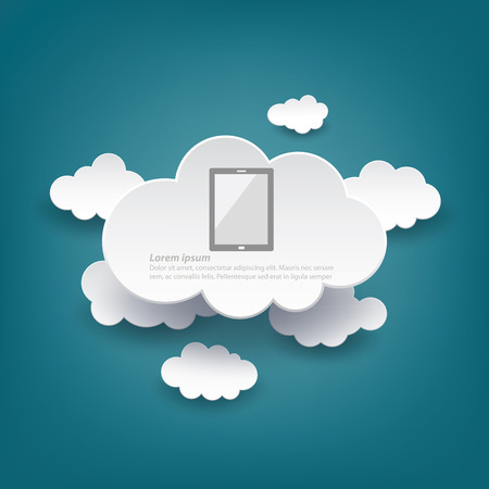 Cloud computing abstract background のイラスト素材
