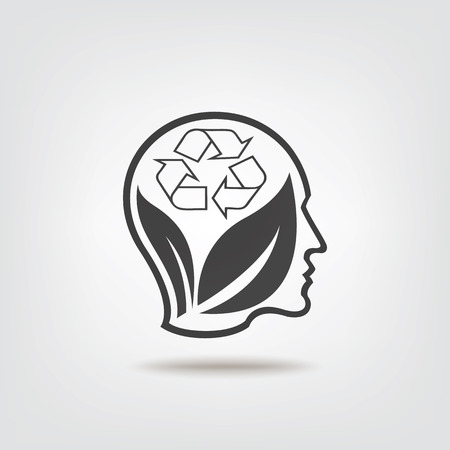 Think recycle sign iconのイラスト素材