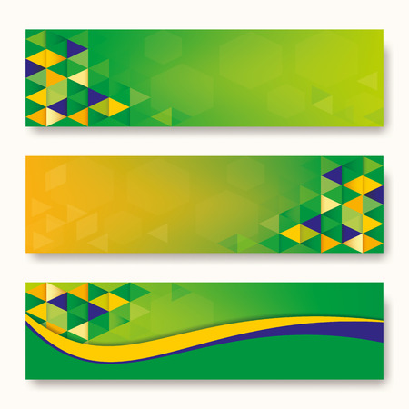 label Abstract background Brazil Flag conceptのイラスト素材